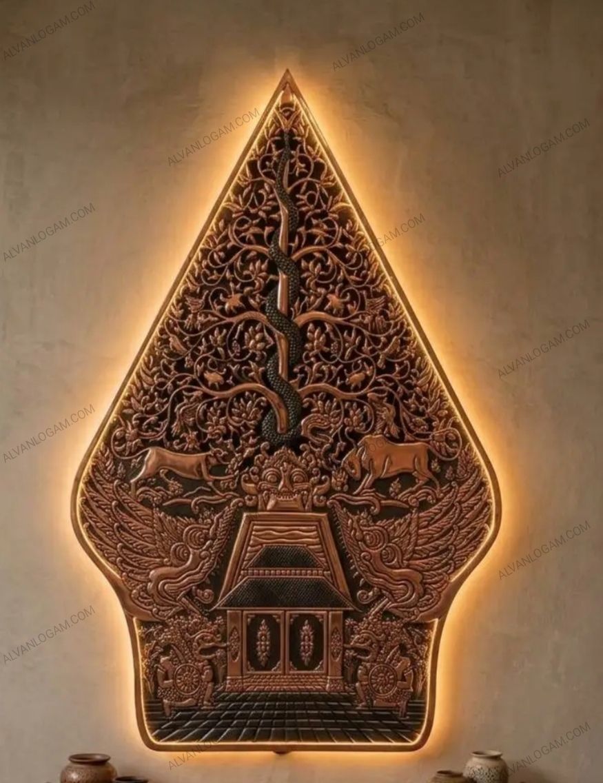 Gunungan Wayang Tembaga Premium Handmade - Gambar 13