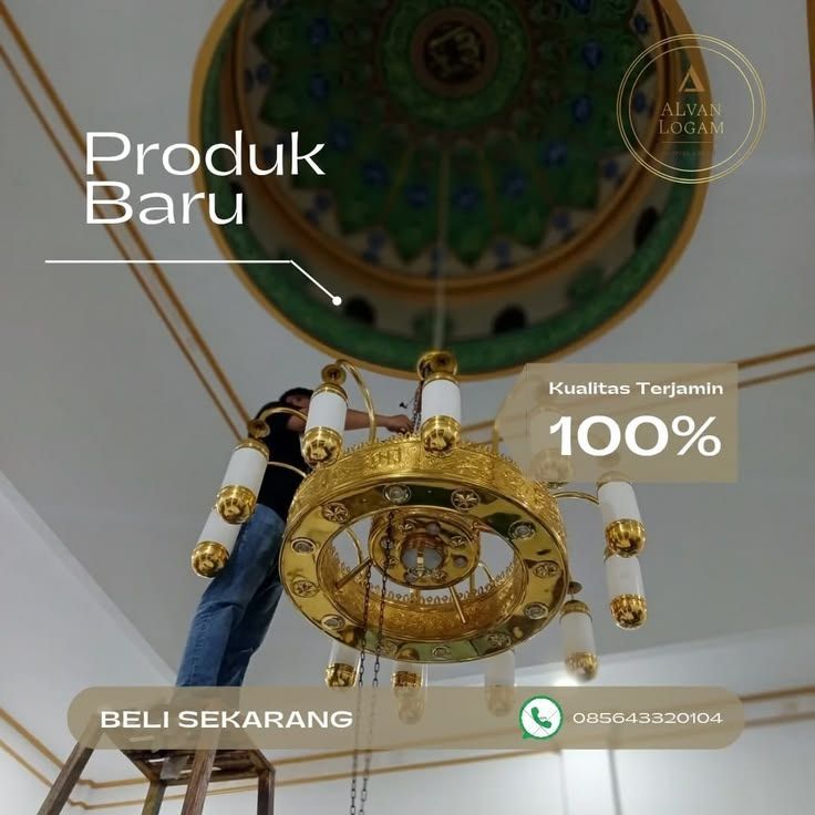 Lampu masjid nabawi kuningan