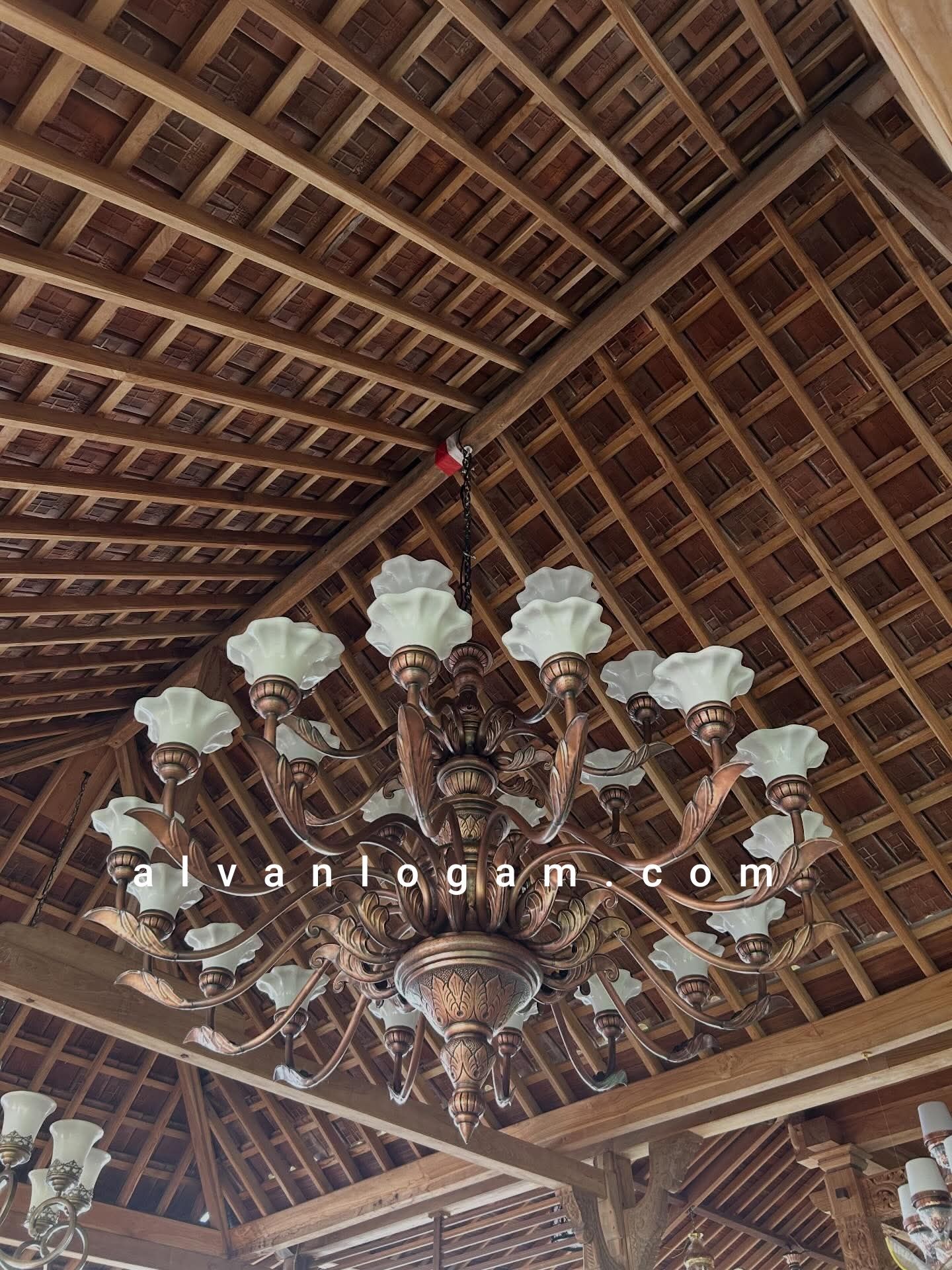 Lampu Robyong Tembaga pencahayaan Estetik - Gambar 9