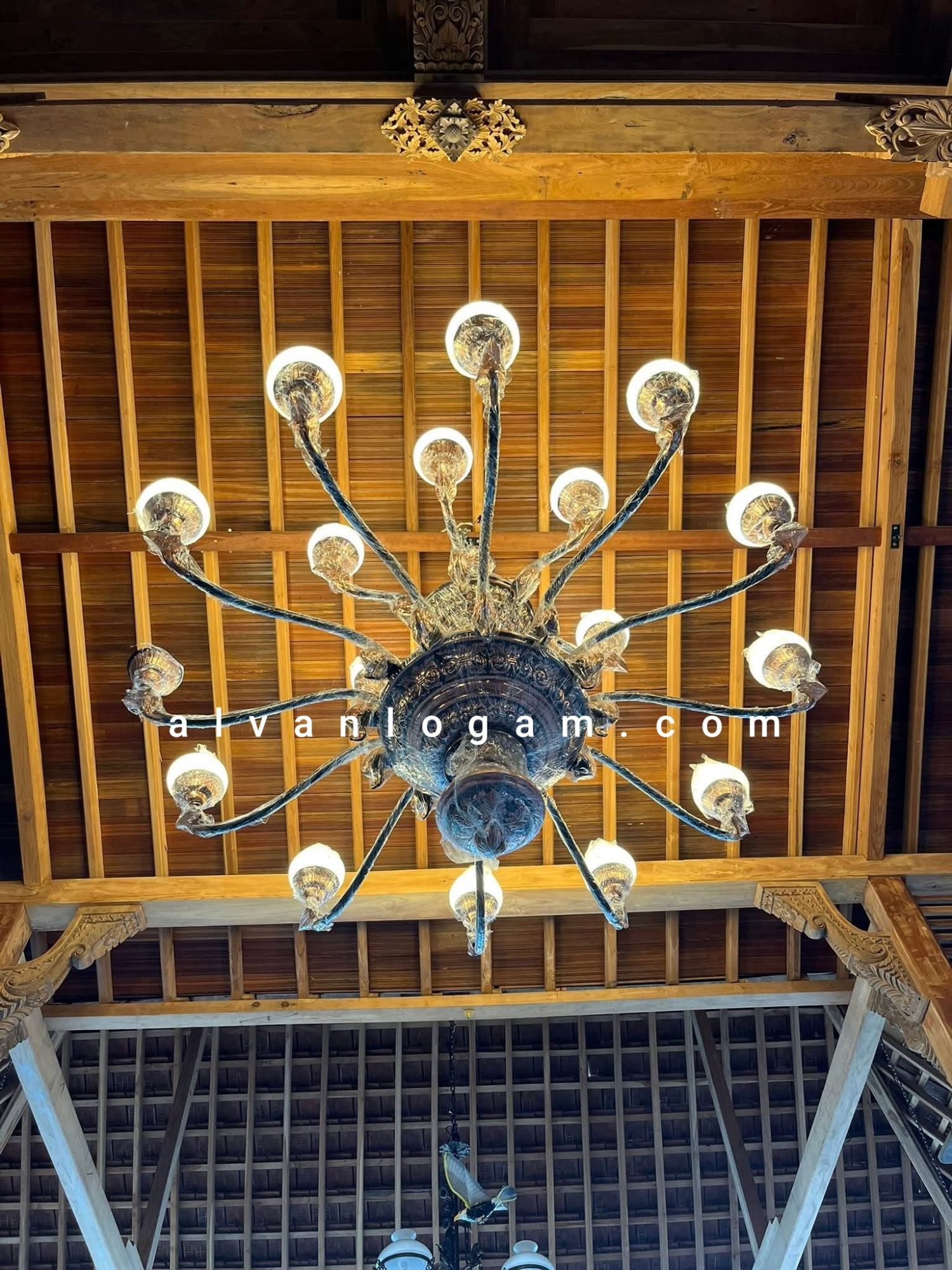 Lampu Robyong Tembaga pencahayaan Estetik - Gambar 6