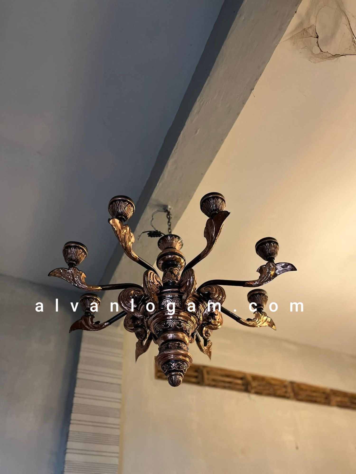 Lampu Robyong Tembaga pencahayaan Estetik - Gambar 3