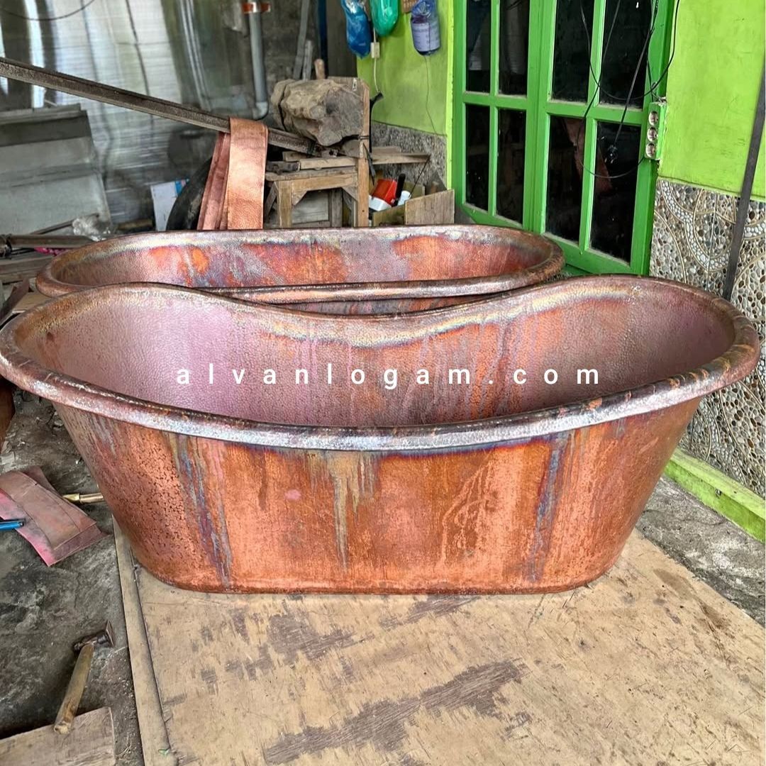 Bak Mandi Tembaga Kualitas Ekspor - Gambar 3