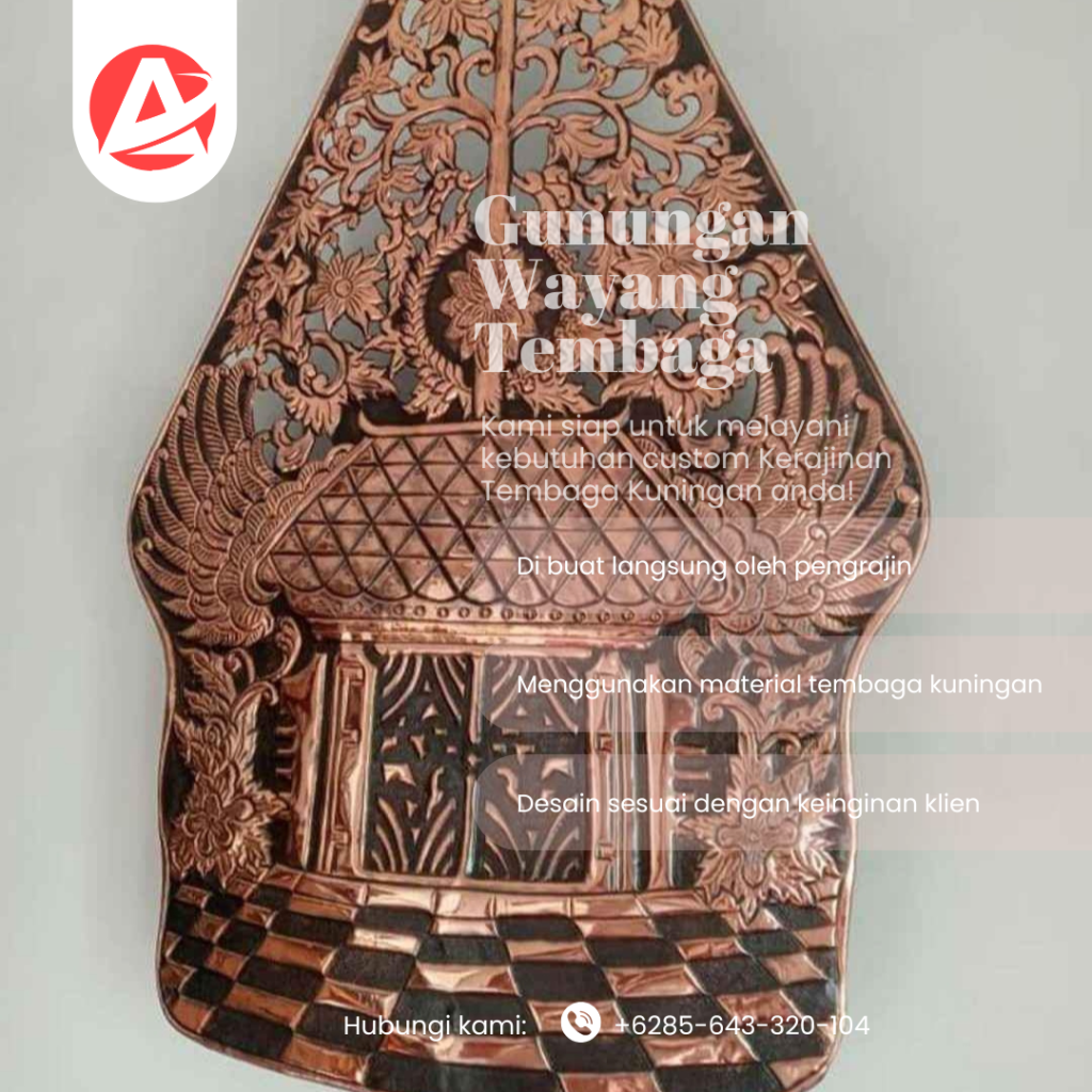 Gunungan wayang tembaga 