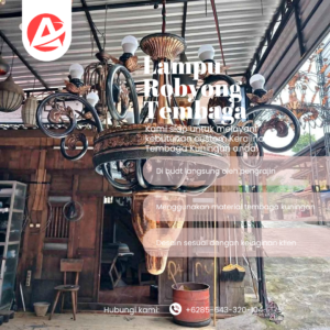 Lampu gantung robyong tembaga 