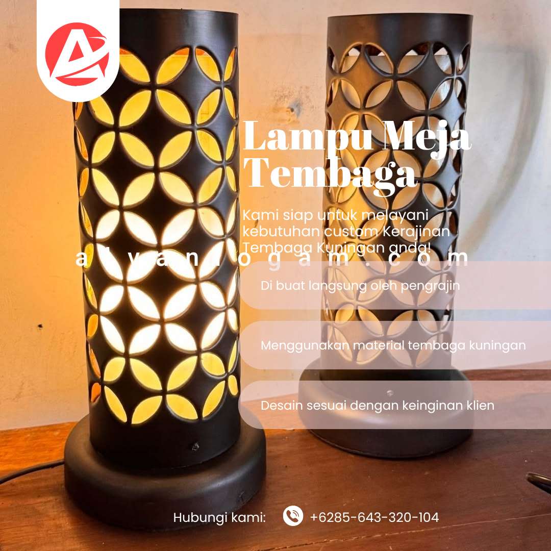 Lampu meja tembaga