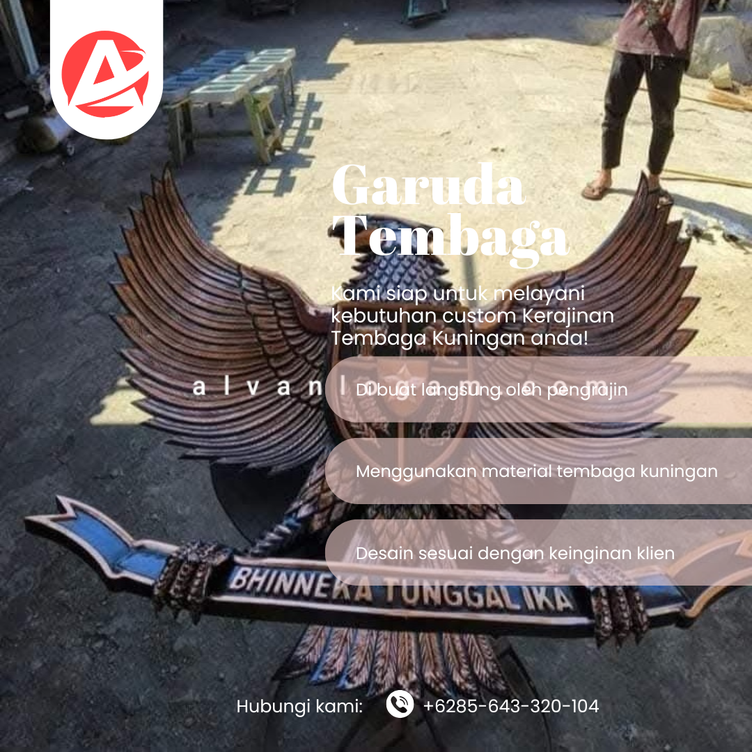 Jual Lambang Garuda Tembaga 471 - Jasa Pengrajin Terbaik - Gambar 2