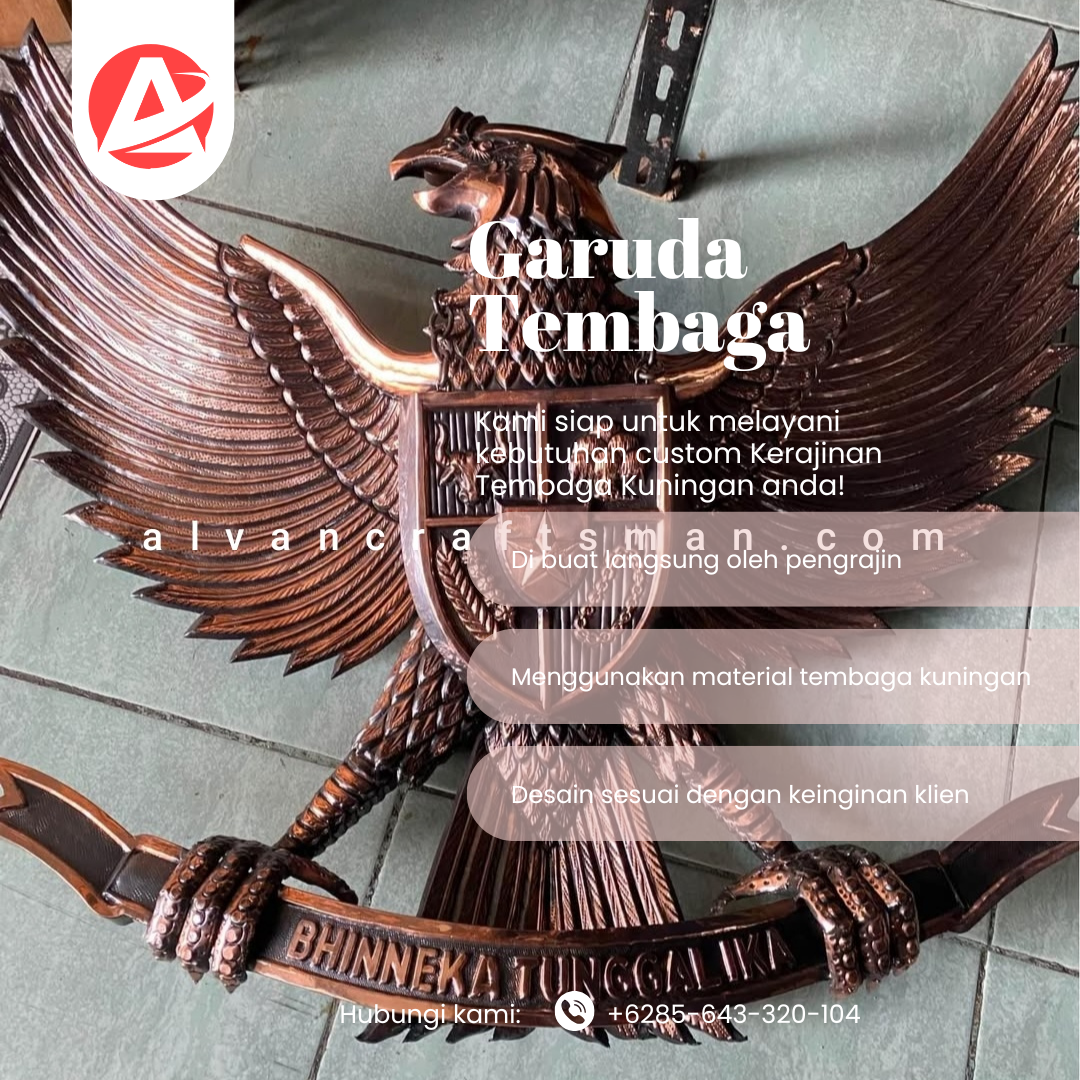 Jual Lambang Garuda Tembaga 471 - Jasa Pengrajin Terbaik - Gambar 6