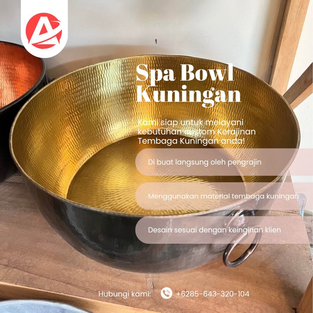 Jual Spa Bowl Rendam Kaki Tembaga 512 - Langsung Pengrajin - Gambar 3