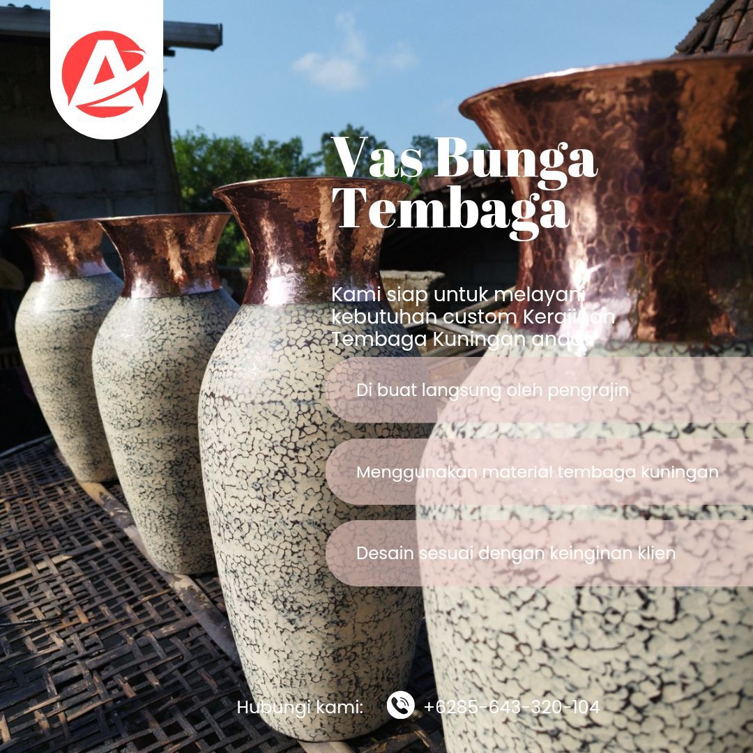 Jual Vas Bunga Tembaga 221 - Kerajinan Tembaga Alvancrafstman - Gambar 6