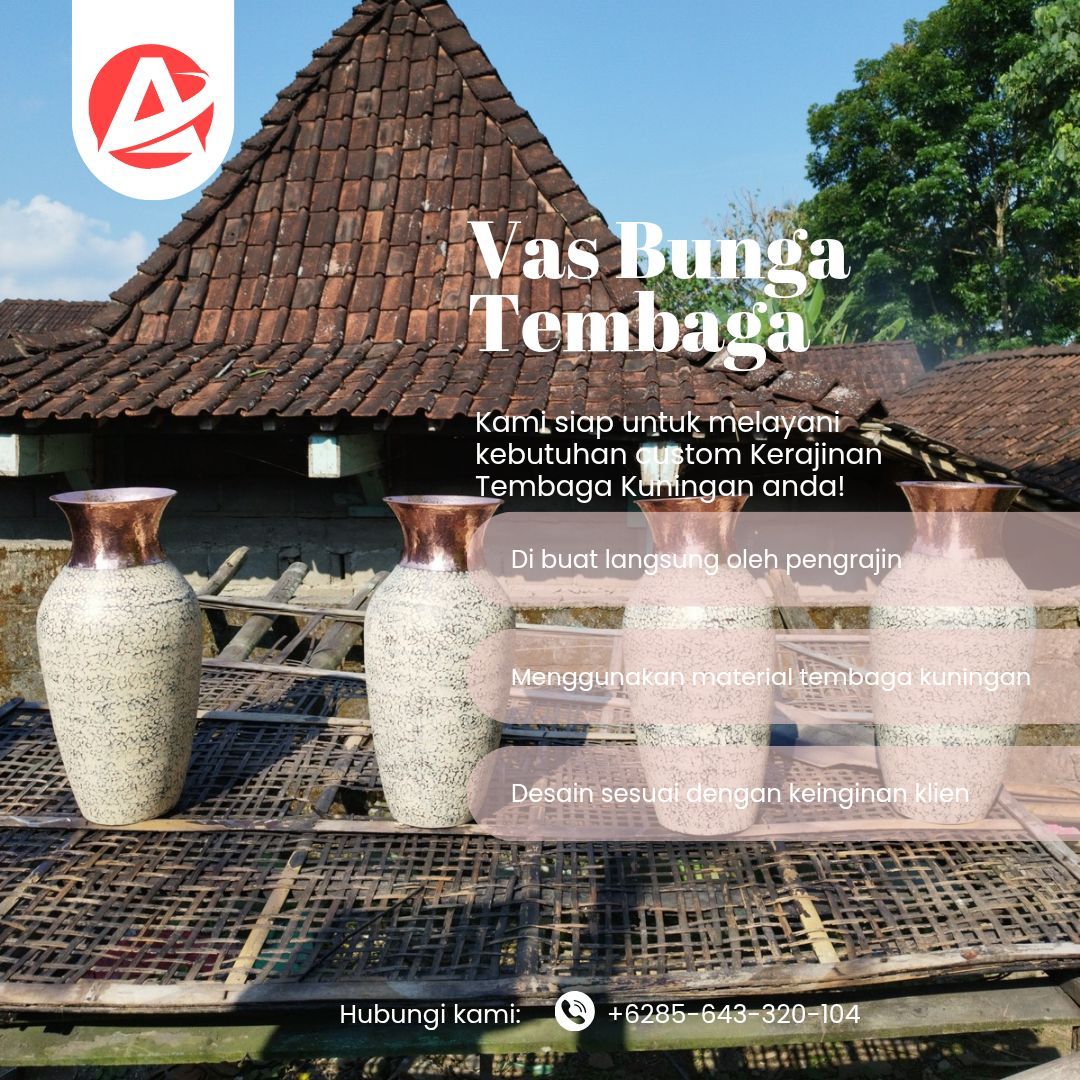 Jual Vas Bunga Tembaga 221 - Kerajinan Tembaga Alvancrafstman - Gambar 3